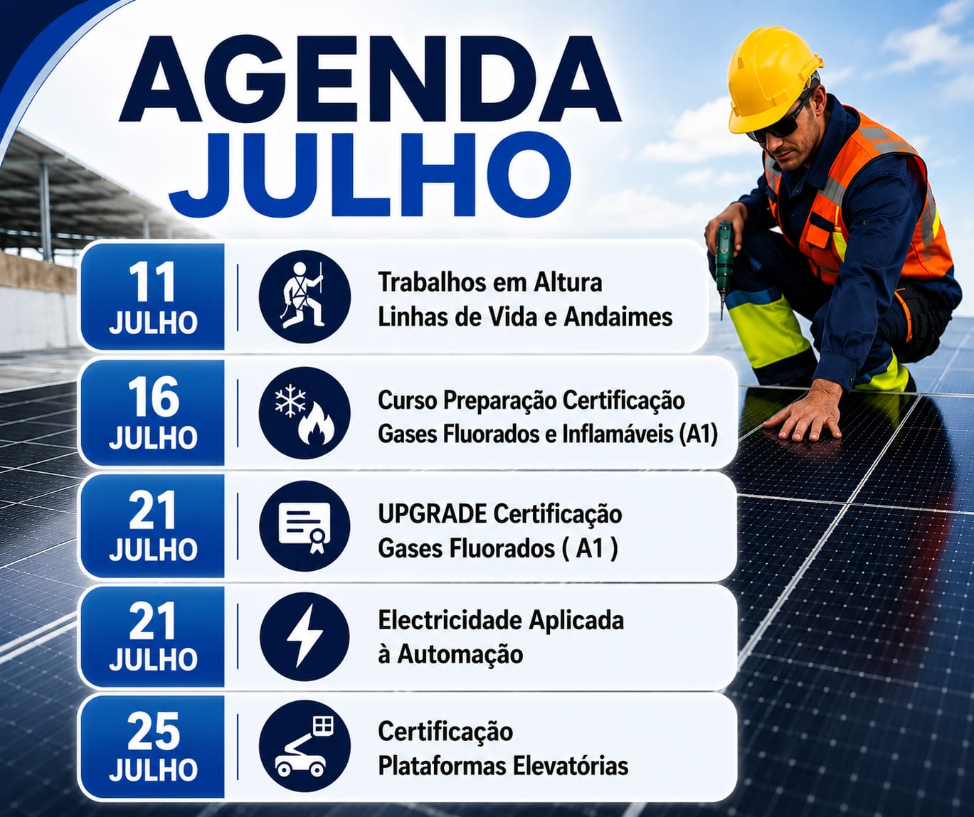 Agenda Cursos em julho