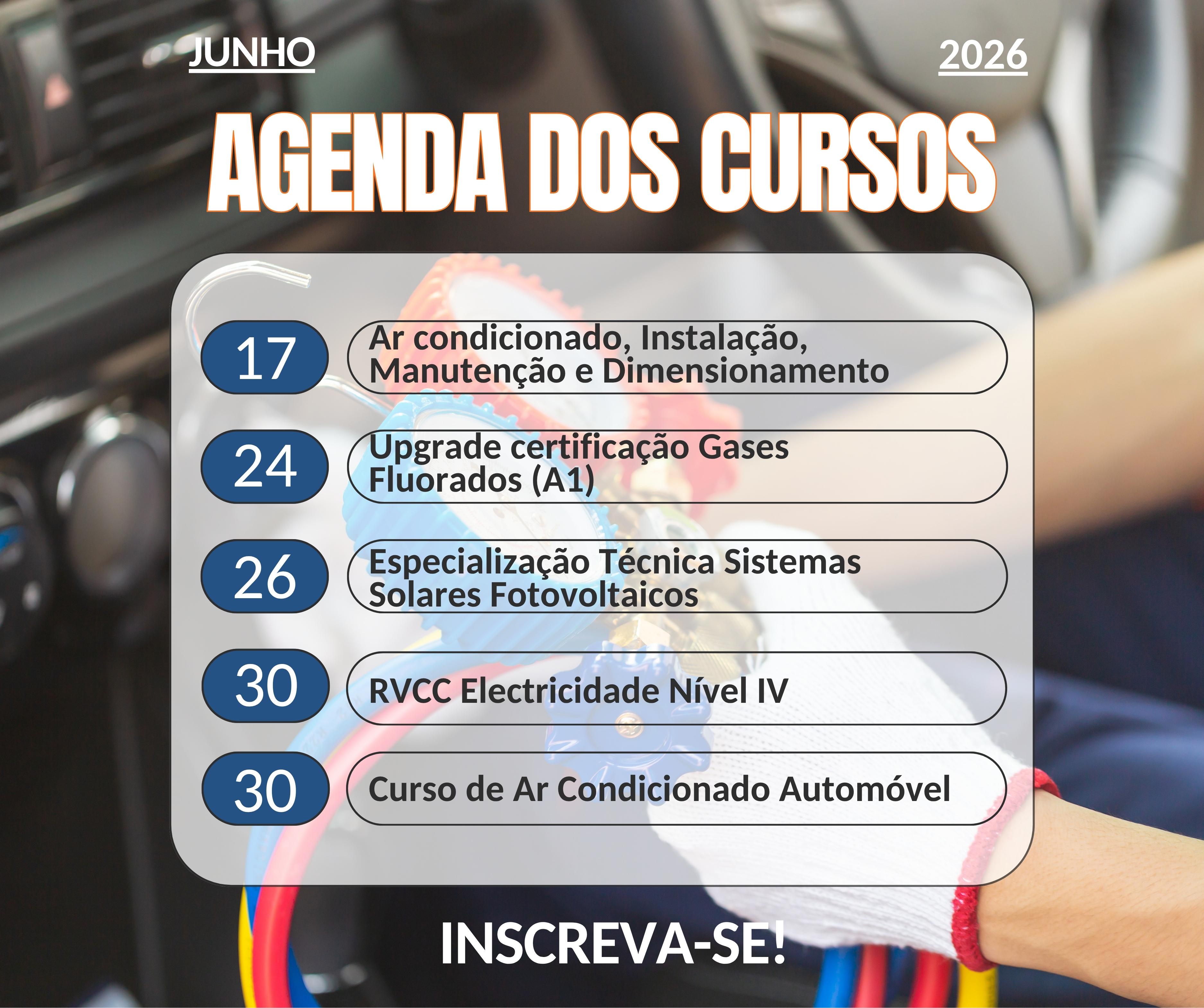 Agenda Cursos em junho