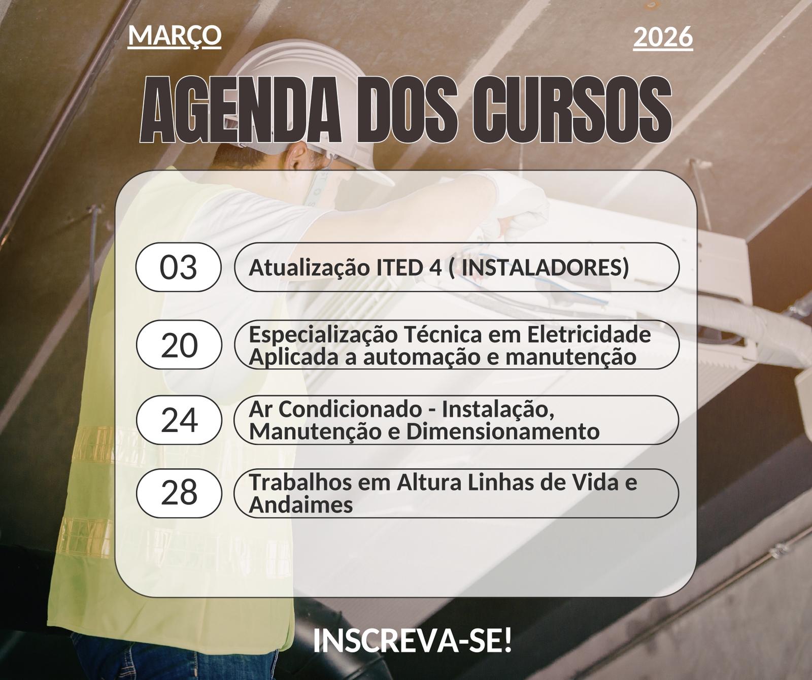 Agenda Cursos em janeiro